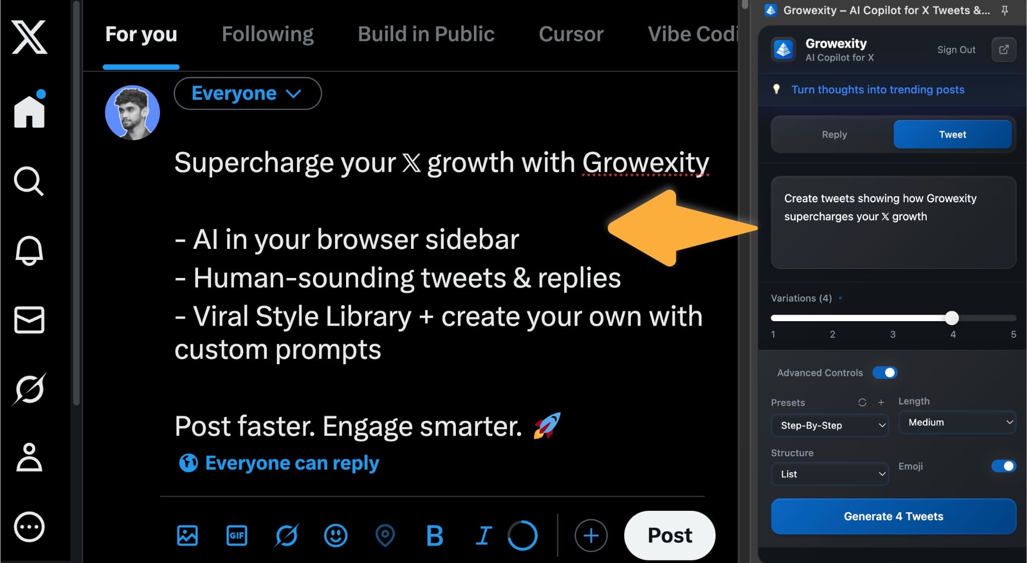 Growexity 𝕏 AI Assistant Demo